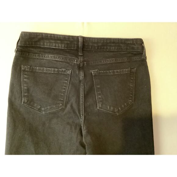 Old Navy Women's Size 8 Tall Mid Rise Rockstar Super Skinny Black Jeans - 663 - Picture 4 of 9
